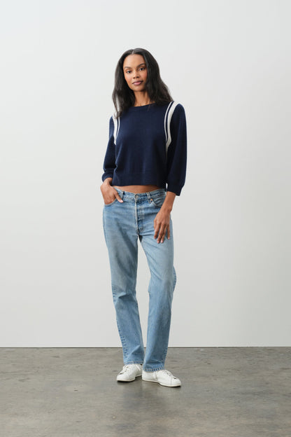 AMANDA CROPPED DOLMAN CREWNECK