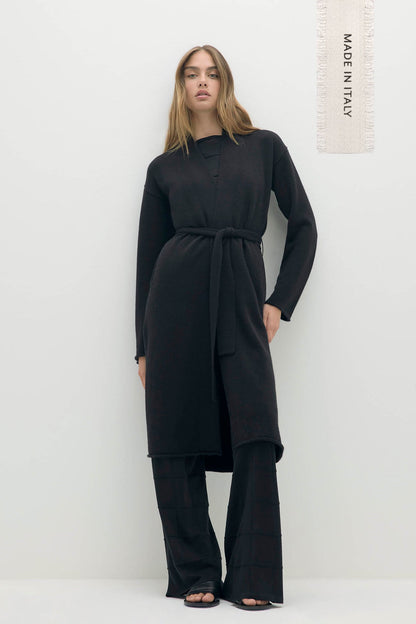RIVIERA TIE-FRONT CASHMERE CARDIGAN