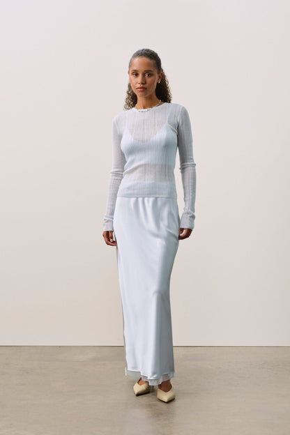 MABLE TRELLIS LONG SLEEVE CASHMERE TEE