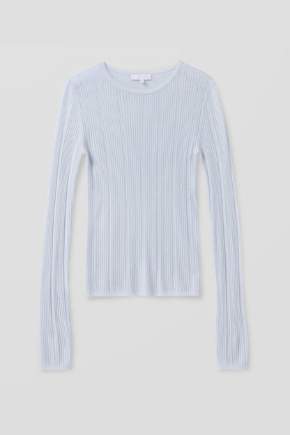MABLE TRELLIS LONG SLEEVE CASHMERE TEE