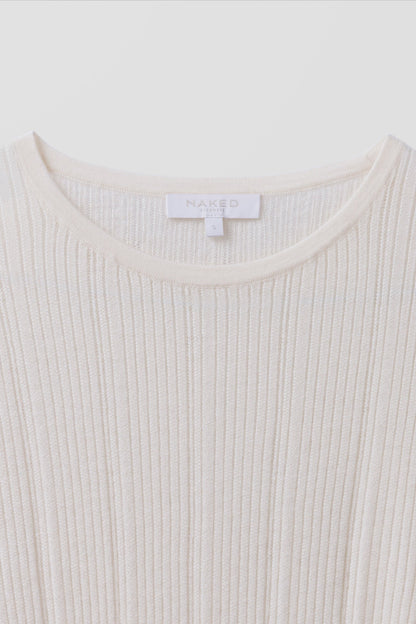 MABLE TRELLIS LONG SLEEVE CASHMERE TEE