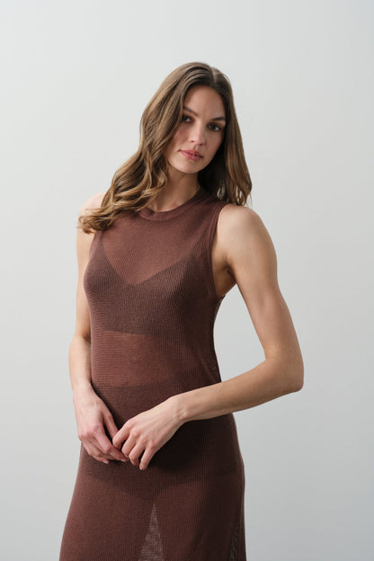 THEA COTTON CASHMERE MIDI DRESS